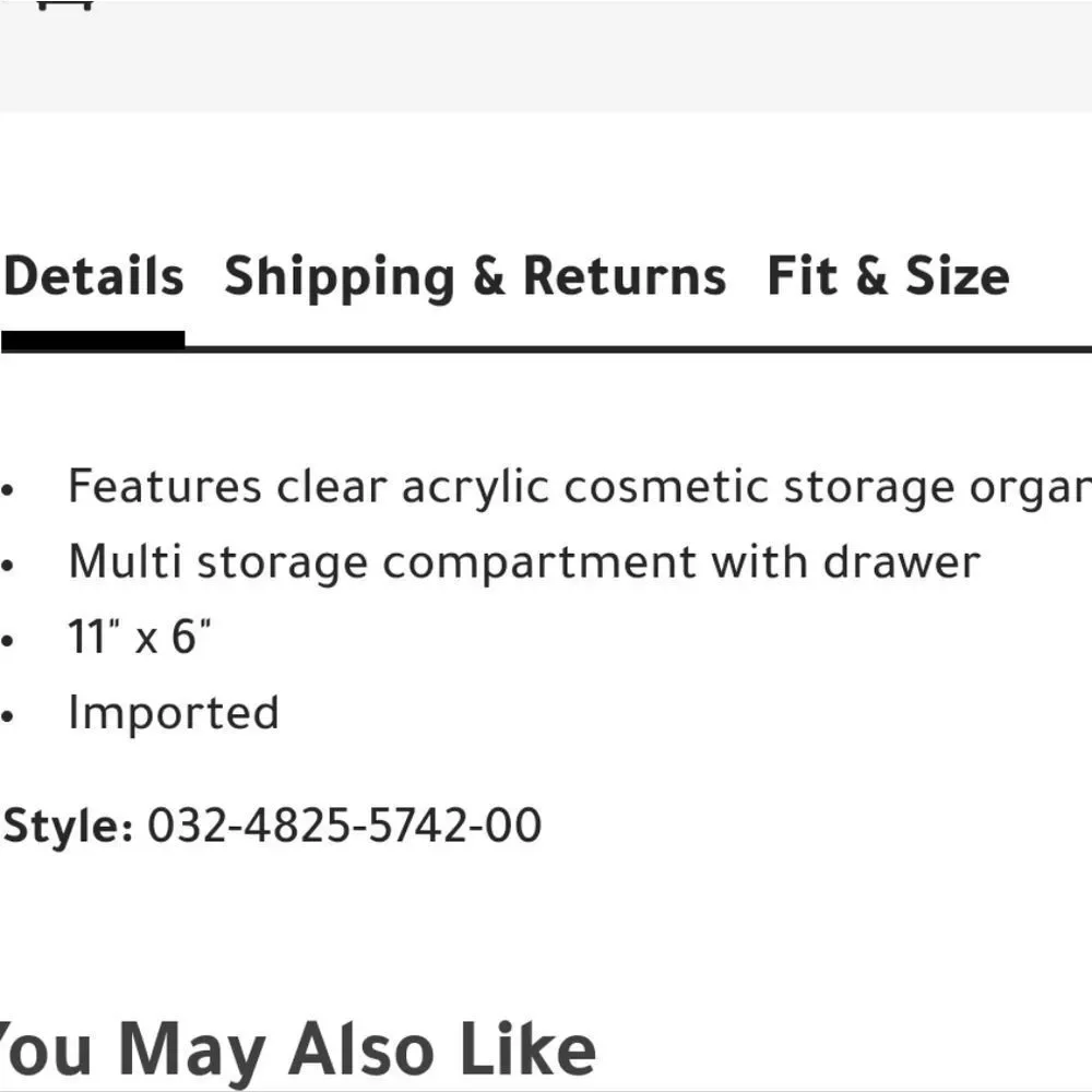 Stylin' Acrylic Multi Compartment Storage Cosmetic Organizer